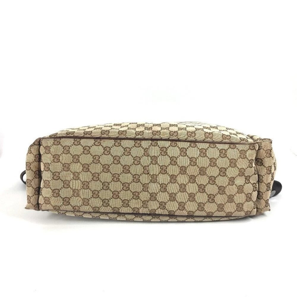 GUCCI 123326 Mother's Bag Crossbody Shoulder Bag Canvas/Leather Beige/Dark brown - Picture 2 of 16